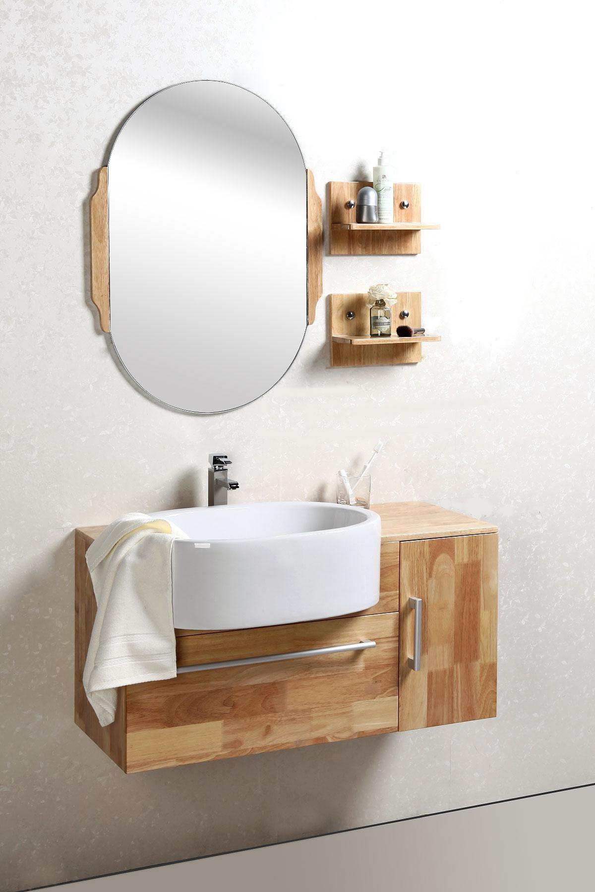 Foto Mueble de baño: lavabo, armario y espejo NIVAN