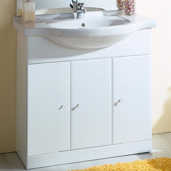 Foto Mueble de Baño 80 cm. 3 puertas Blanco Dominica