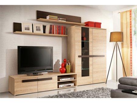 Foto mueble de salón en roble apilable