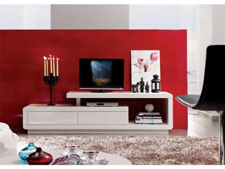 Foto mueble de tv blanco para salón