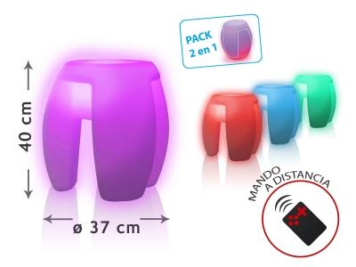 Foto Mueble multifuncional con luz ambiental LED