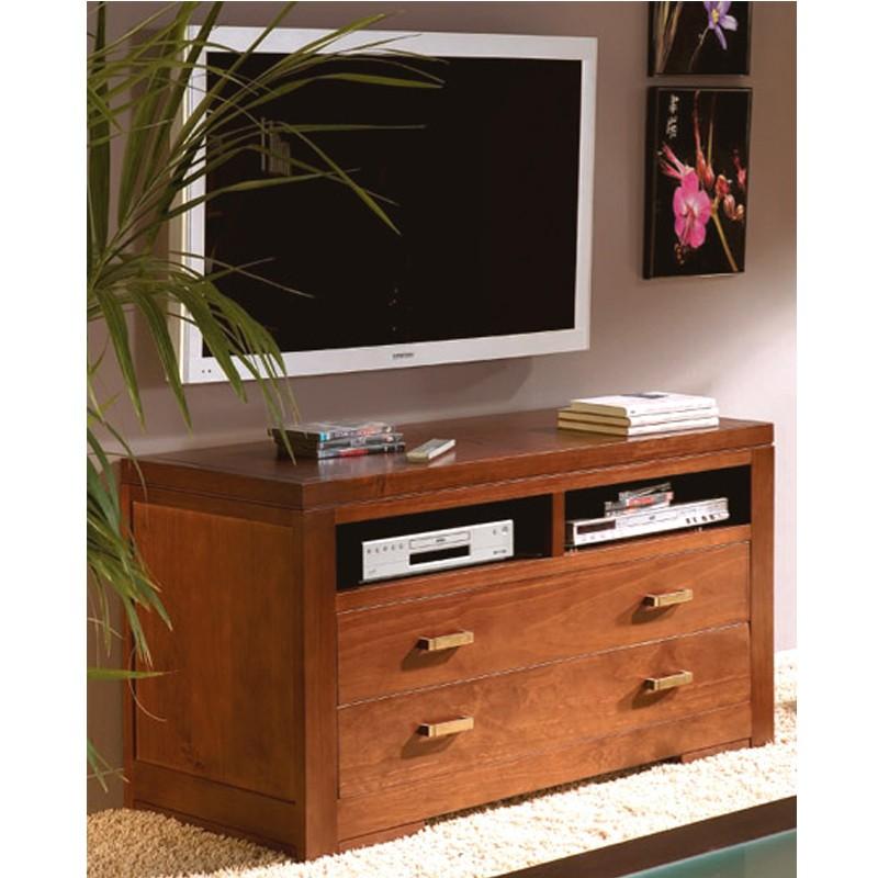 Foto Mueble para TV con 2 cajones, en madera de pino.