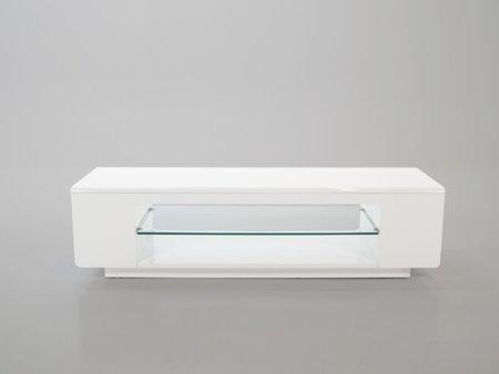 Foto mueble para tv en blanco brillo