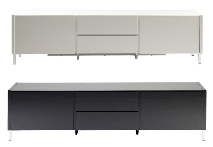 Foto Mueble tv boston 2p+2c blanco o negro