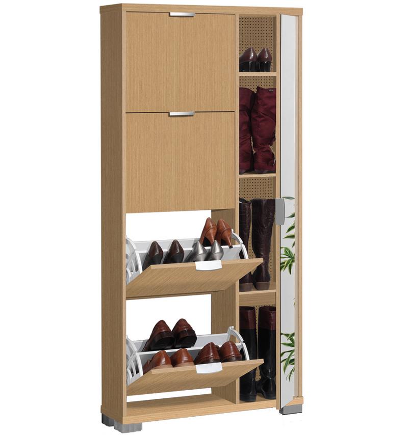 Foto Mueble Zapatero 4 Trampones + Puerta Espejo [160556]