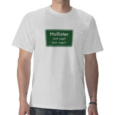 Foto Muestra del límite de ciudad de Hollister Californ Camiseta