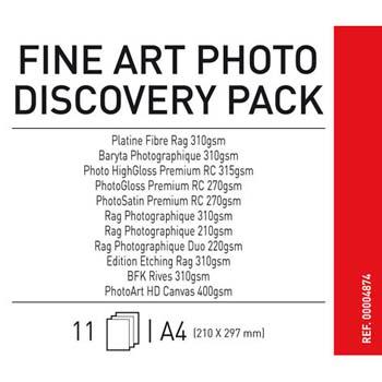 Foto Muestras papel canson a4 fine art photo discovery pack (10h)