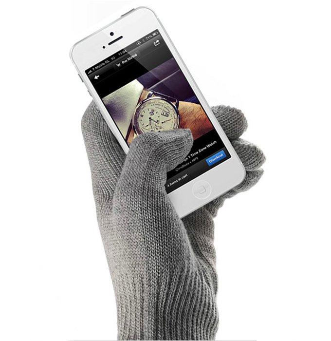 Foto Mujjo Touchscreen Guantes iPhone, iPad y iPod Gris (Talla M/L)