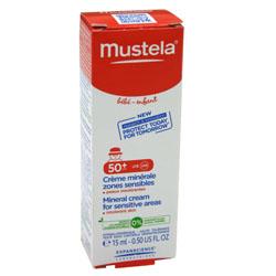 Foto Mustela crema mineral zonas sensibles 50+ 15 ml