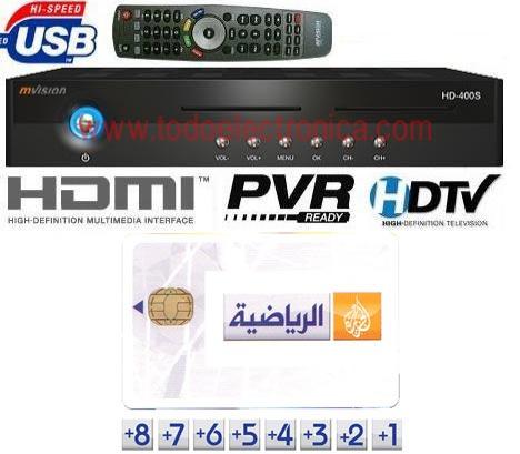 Foto Mvision HD400S HDV + arjeta Aljazeera Sport 8 Canales