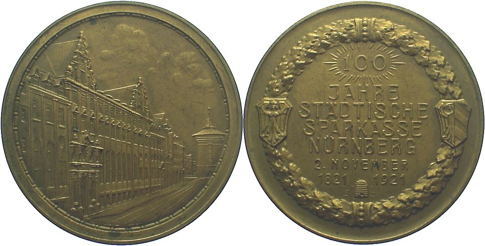 Foto Nürnberg-Stadt Bronzemedaille 1921