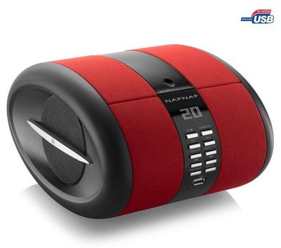 Foto Naf Naf Sense Red Radio Cd Portable Design, Coated Fabric