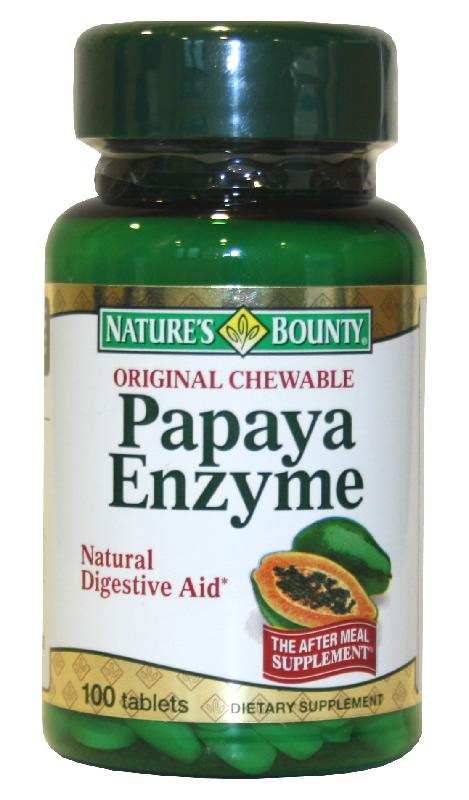 Foto Nature's Bounty Papaya 100 comprimidos de 520 mg