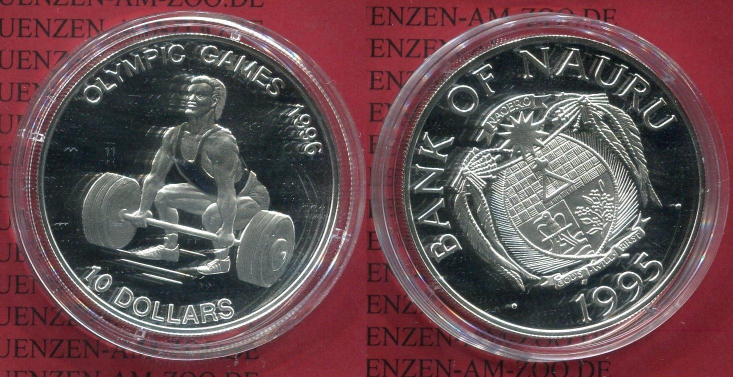 Foto Nauru 10 Dollars Silbermünze 1995