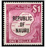 Foto Nauru stamps 1968 map of nauru $1 scott 85 sg 93 mnh topical: maps