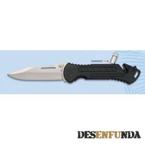 Foto Navaja Martínez Albainox Rescate con linterna incorporada y hoja acero inoxidable de 8,7 cm Clip 19211