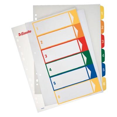 Foto ndice de proyectos Esselte imprimibles de 1-6 posiciones
