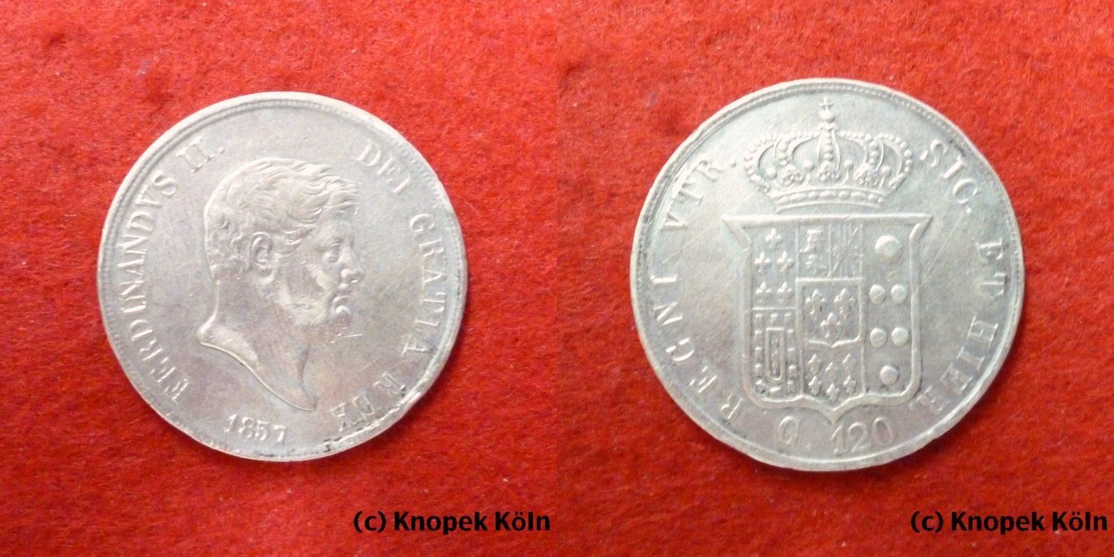 Foto Neapel Sizilien 120 Grani 1857