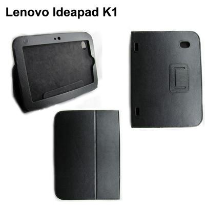 Foto Negro Cuero Funda De Piel Para Lenovo Ideapad Tablet K1 -es