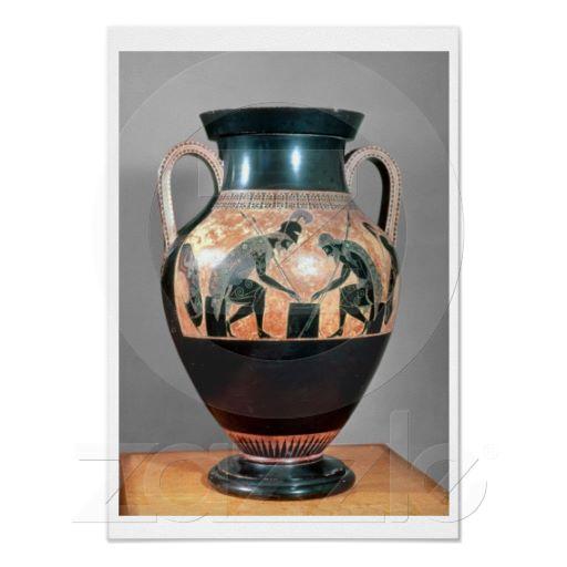 Foto Negro-figura amphora que representa Ajax y a Aquil Impresiones