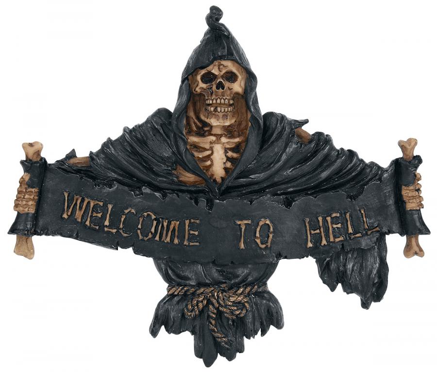 Foto Nemesis Now: Welcome to Hell - Decoración pared, 25 x 20 x 3 cm