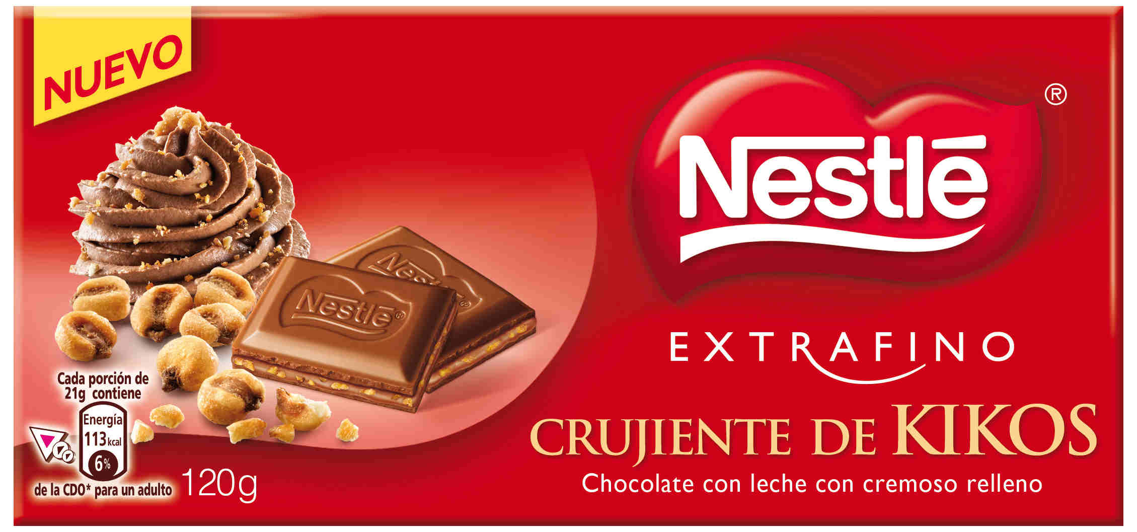 Foto Nestlé Chocolate Extrafino Crujiente de Kikos