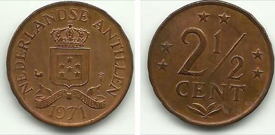 Foto Netherlands Antilles - 2-1/2 Cents - 1971 - 12673