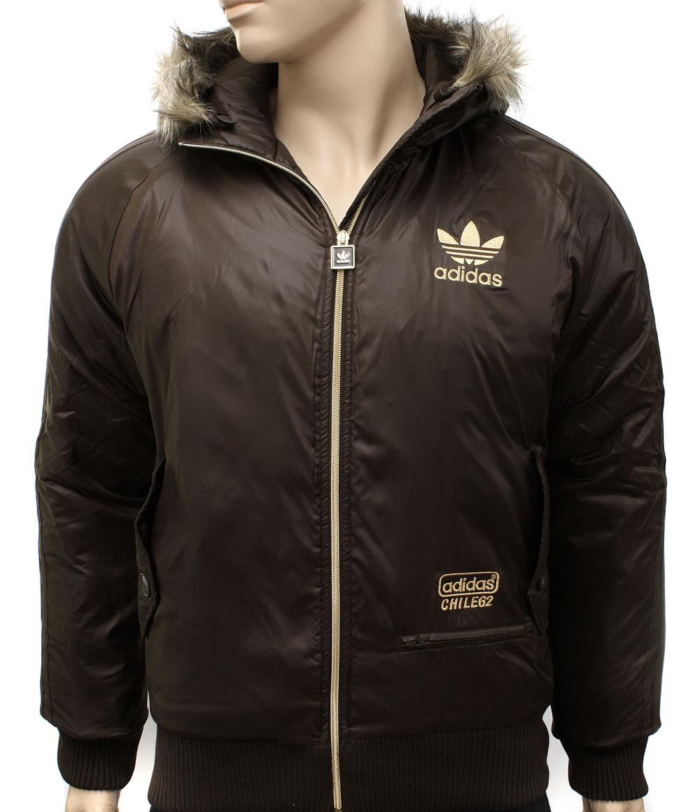 Foto New Adidas Originals Mens M Chile 62 Nylon Hooded Bomber Jacket