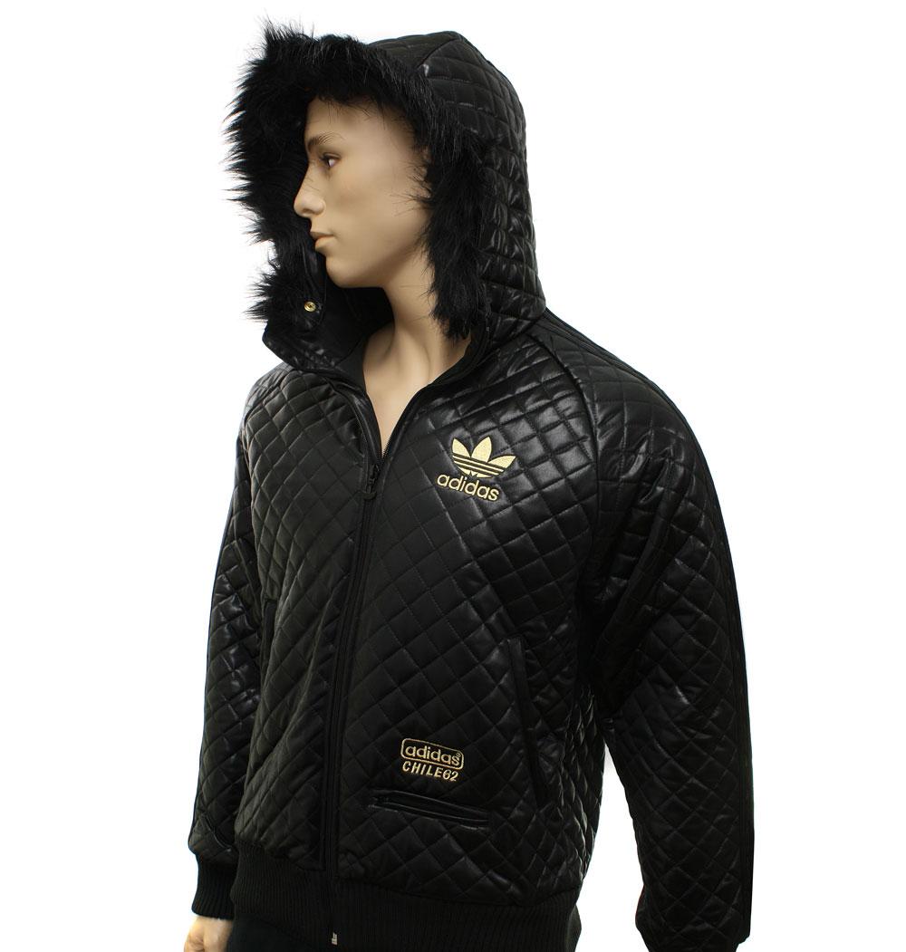 Foto New Adidas Originals Mens M Chile 62 Quilted Hooded Bomber Jacket