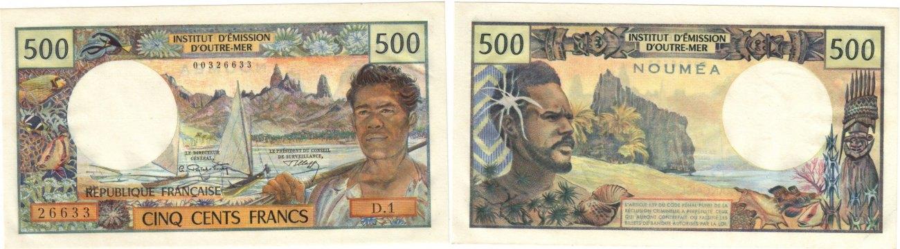 Foto New Caledonia 500 francs Nd (1969)