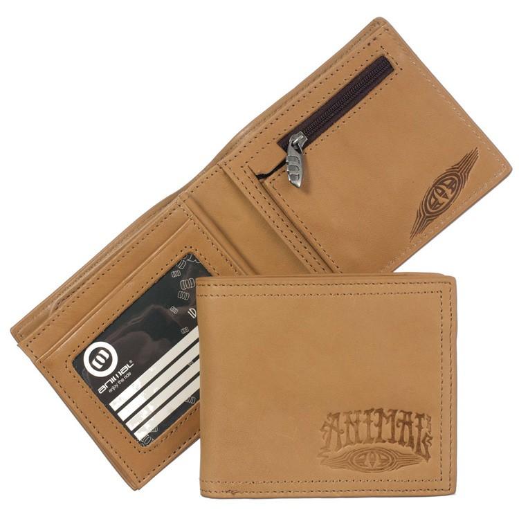 Foto New Era Blunt billetera de cuero - Tan