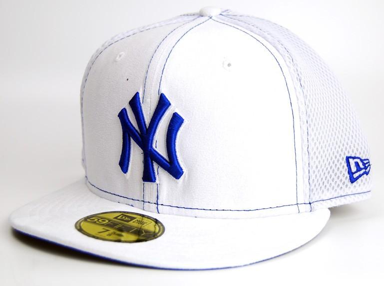 Foto New Era Shaker Yankees de Nueva York Cap - Blanco / azul real