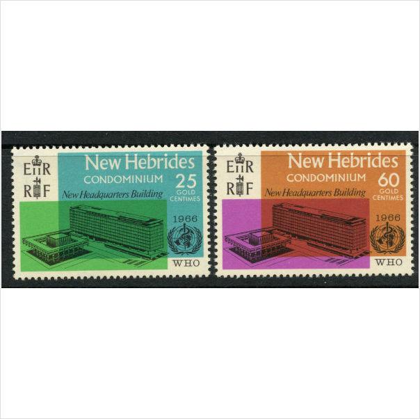 Foto New hebrides - british 1966 who headquarters scott 118-9 mnh topical: who