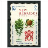 Foto New Hebrides - British 1971 Breadfruit tree and Society arms Scott 148 MNH