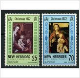 Foto New Hebrides - British 1972 Christmas issue Scott 167-8 MNH Topical: Christmas