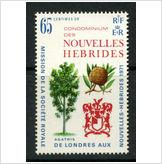 Foto New Hebrides - French 1971 Breadfruit tree and Society arms Scott 167 MNH