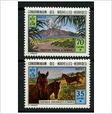 Foto New hebrides - french 1973 horses, tanna island scott 196-7 mnh