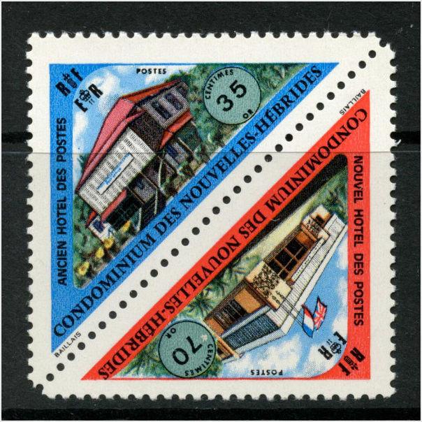 Foto New Hebrides - French 1974 Opening of new post office Scott 207a M