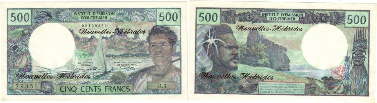 Foto New Hebrides 500 francs Nd (1970)