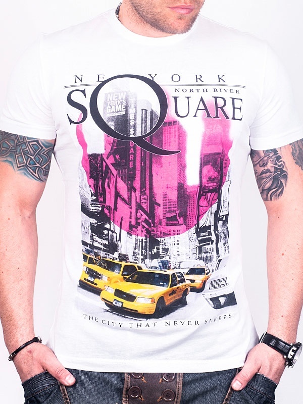 Foto New York Square Camiseta – Blanco - L