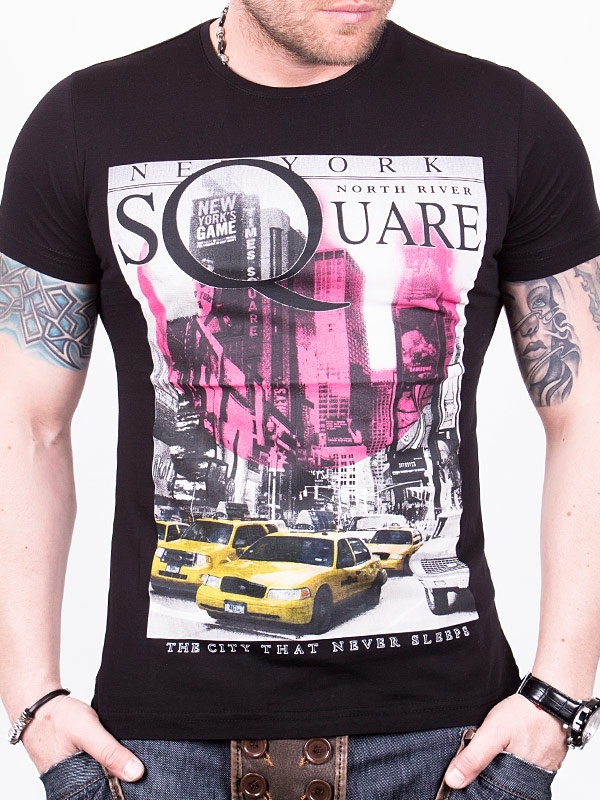 Foto New York Square Camiseta – Negro - M