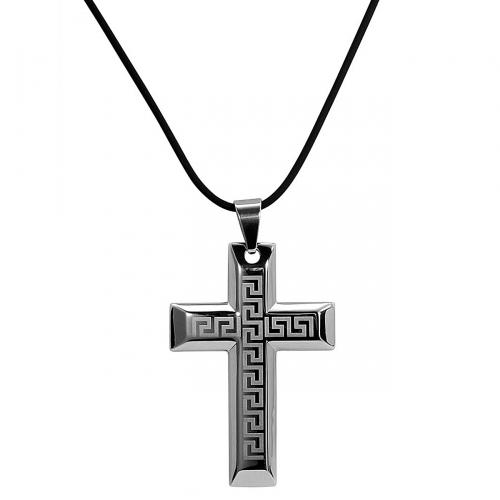 Foto New York Style Cross cadena negro/plata talla Tamaño normal
