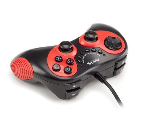 Foto NGS Maverick - Mando para gaming con 12 botones, color: rojo y negro