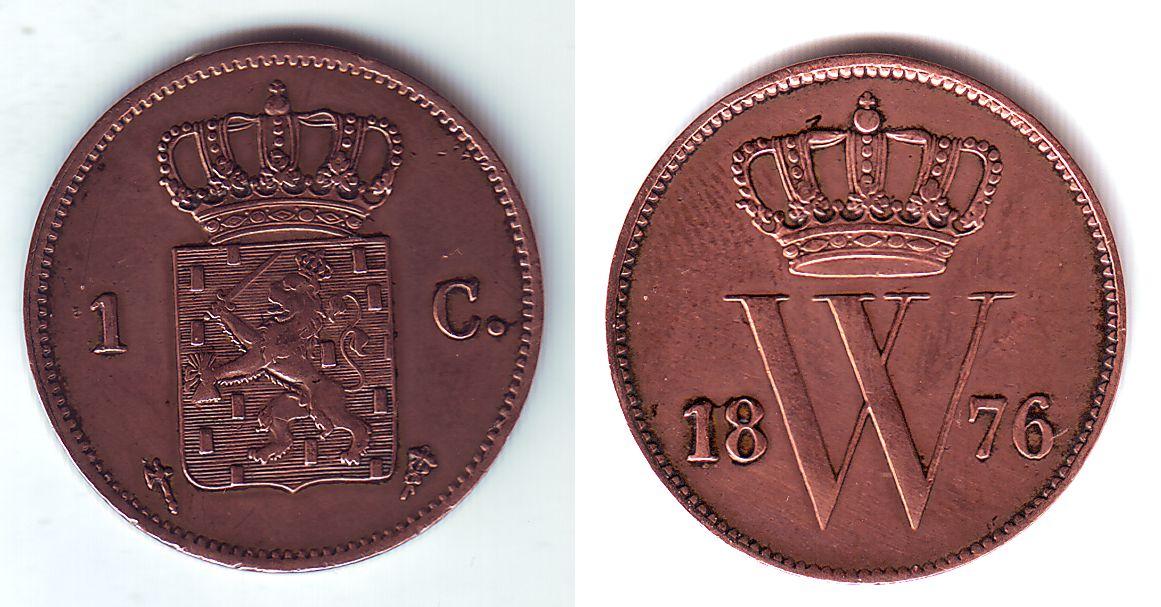 Foto Niederlande 1 Cent 1876