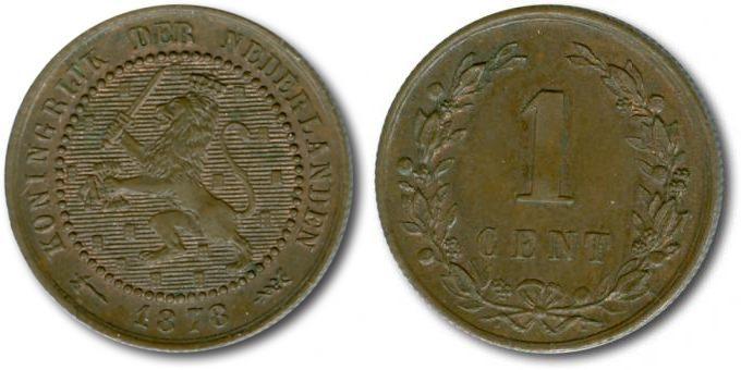 Foto Niederlande 1 Cent 1878