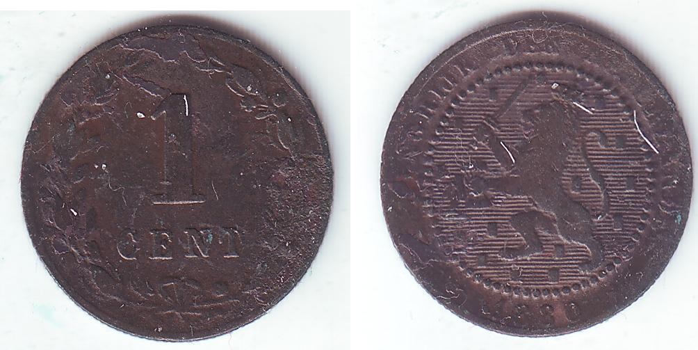 Foto Niederlande 1 Cent 1880