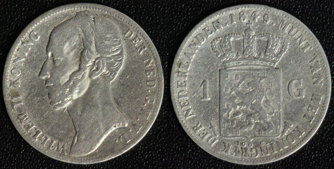 Foto Niederlande 1 Gulden 1849