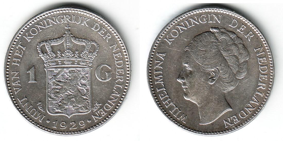 Foto Niederlande 1 Gulden 1929
