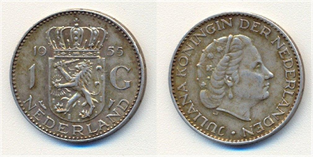 Foto Niederlande 1 Gulden 1955