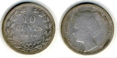 Foto Niederlande 10 Cents 1898